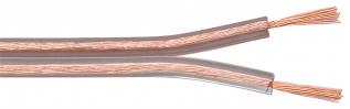 Cable 2x0.75mm² CCA transparent 10m @ electrokit