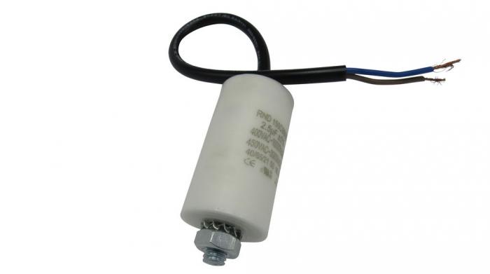 Motorkondensator 40uF 450VAC med kabel @ electrokit (1 av 1)