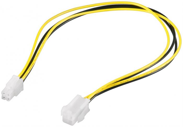 Frlngningskabel ATX12 P4 4-pin 0.4m @ electrokit (1 av 1)