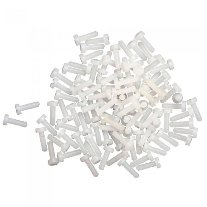 Screw nylon MCS 3 x 10 mm - 100-pack @ electrokit (1 of 1)