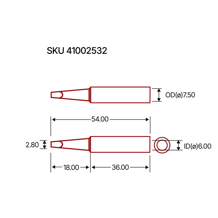 Solder tip 2.0mm BITC50N4 @ electrokit (2 of 2)