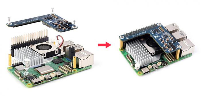 PoE HAT fr Raspberry Pi 5 - 5V 5A @ electrokit (4 av 5)