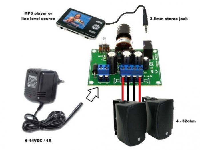 Stereo-frstrkare 5W - byggsats @ electrokit (4 av 5)