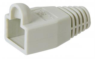 Strain relief boot for RJ45 plugs - grey @ electrokit