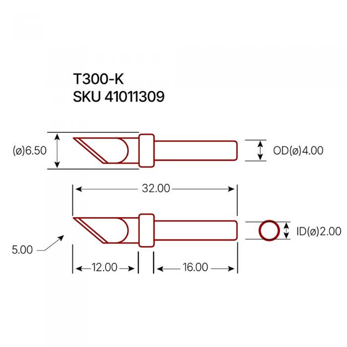 Ldspets AT300-K knivform 5mm @ electrokit (2 av 2)