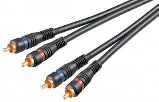 RCA-kabel high-end stereo 1.5m @ electrokit