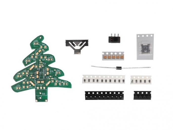 Flashing christmas tree USB 7 LED SMD @ electrokit (5 of 5)