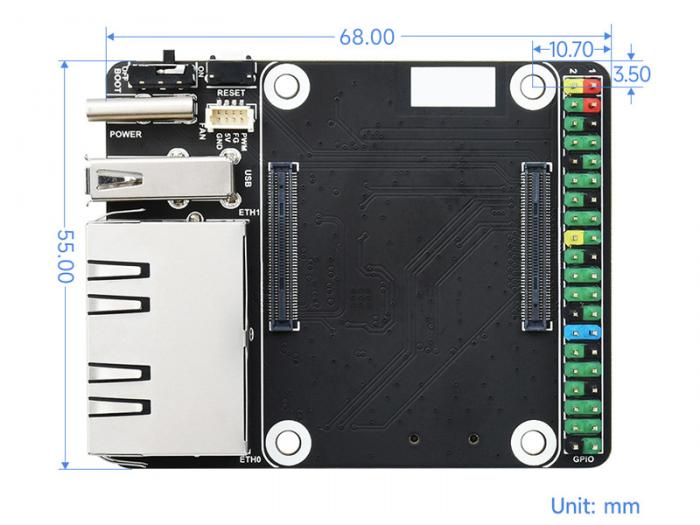 Dual Gigabit Ethernet adapter fr Compute Module 4 @ electrokit (7 av 7)