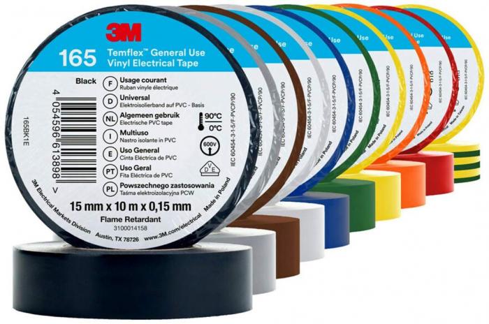 10x 3M Insulation Tape 15mmx10m mixed colors @ electrokit (1 of 1)