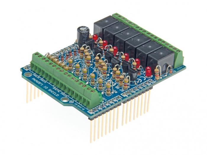 I/O shield med 6x reler fr UNO R3/R4 - byggsats @ electrokit (3 av 5)