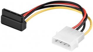 Adapterkabel Molex 4-pin till SATA 15-pin power vinklad @ electrokit