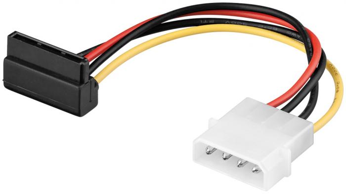 Adapterkabel Molex 4-pin till SATA 15-pin power vinklad @ electrokit (1 av 1)