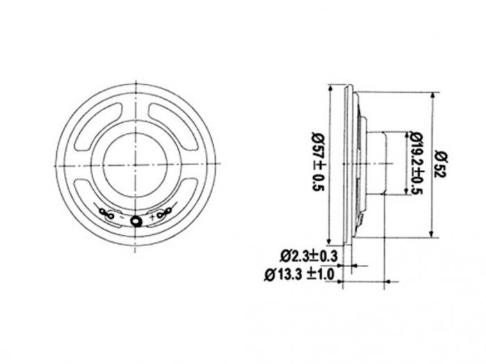 Hgtalare 8ohm 57mm 1W @ electrokit (2 av 2)