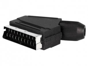 Scart connector male 21-pin @ electrokit