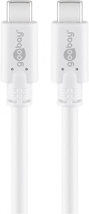USB-C cable USB 3.1 Gen1 60W 0.5m white @ electrokit (1 of 2)
