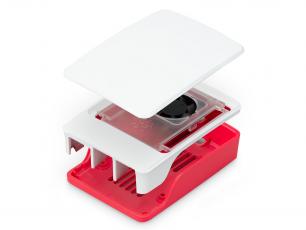 Raspberry Pi 5 case red/white @ electrokit