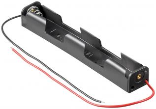 Battery holder long 2x AA cable @ electrokit
