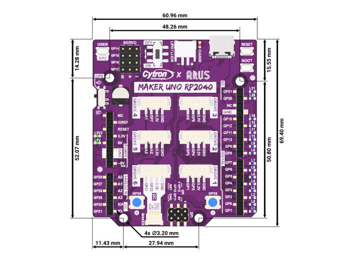 Maker UNO RP2040 @ electrokit (5 av 6)