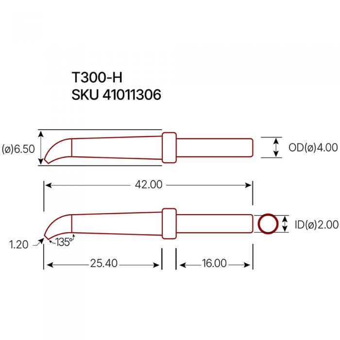 Ldspets AT300-H bjd mejsel 3.5mm @ electrokit (2 av 2)