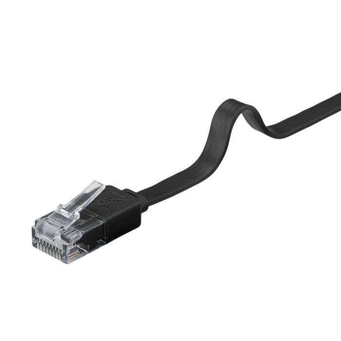 UTP Cat6 flat patch cable 2m black Cu @ electrokit (2 of 4)
