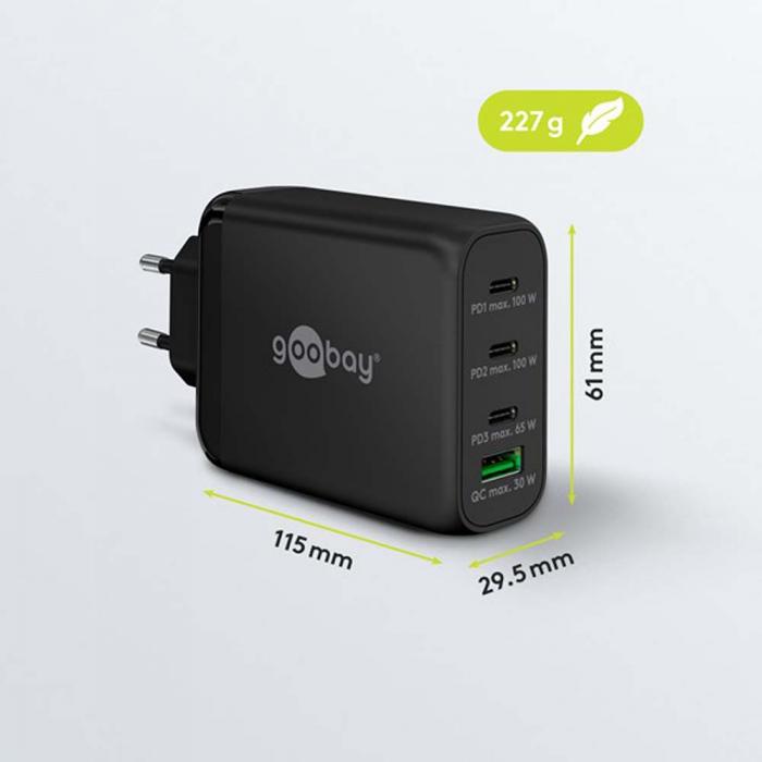 USB-C PD multiport GaN charger 100W black @ electrokit (4 of 4)