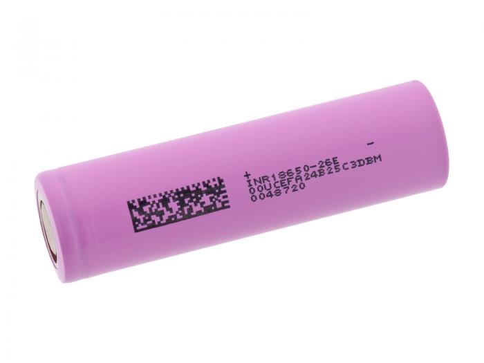 Batteri Li-Ion 18650 cell 3.6V 2600mAh @ electrokit (1 av 2)