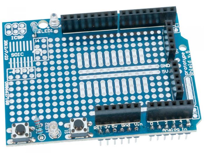Proto board for Arduino UNO with breadboard @ electrokit (2 of 3)