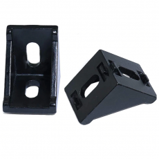 Cast 90 Degree Corner Bracket for 3030 - 6 Slot - Black @ electrokit