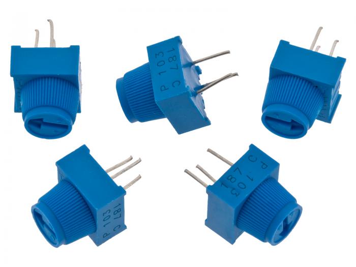 Potentiometer 10k with knob breadboard friendly 5-pack @ electrokit (1 of 2)