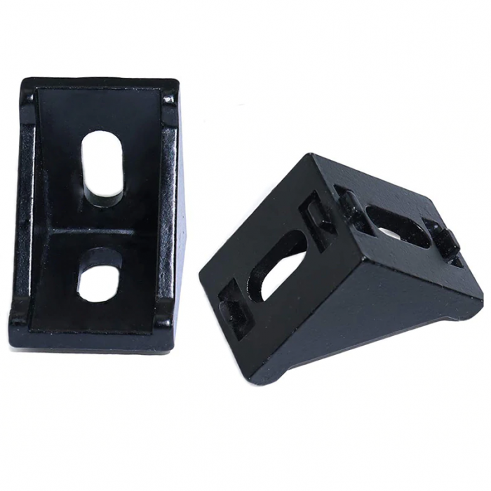 Cast 90 Degree Corner Bracket for 3030 - 6 Slot - Black @ electrokit (1 of 1)