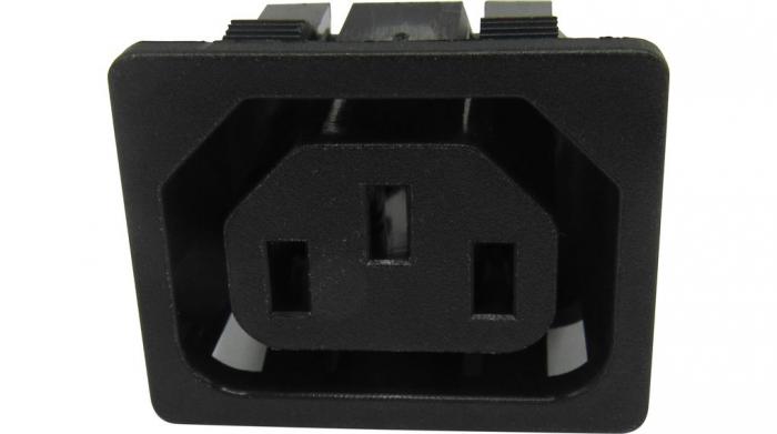 Mains connector C13 snap-in 6.3mm blade conn @ electrokit (3 of 3)