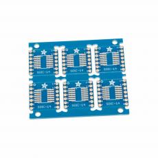 Adapter board SO-14 / TSSOP-14 - DIP-14 - 6-pack @ electrokit