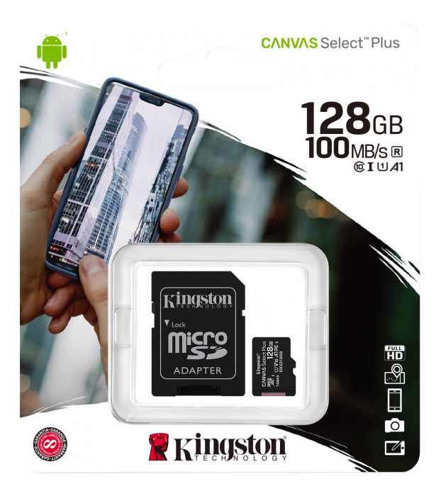 Minneskort microSDXC 128GB Klass 10 A1 @ electrokit (2 av 2)