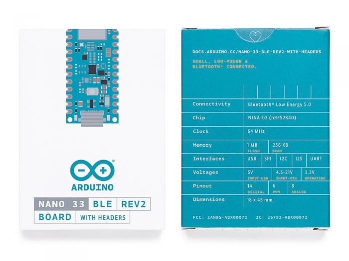 Arduino Nano 33 BLE REV2 (with headers) @ electrokit (5 of 5)