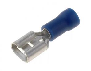 Blade receptacle 6.3x0.8mm blue @ electrokit