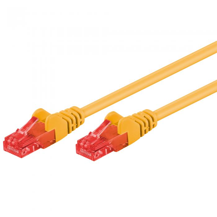 UTP Cat6 patch cable 0.5m yellow CCA @ electrokit (1 of 1)