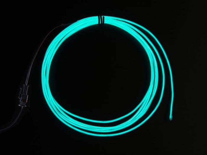 EL-wire 2.5m - cyan @ electrokit (2 of 2)