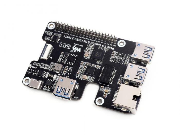 Gbit Ethernet & USB 3.2 HAT fr Raspberry Pi 5 @ electrokit (2 av 9)