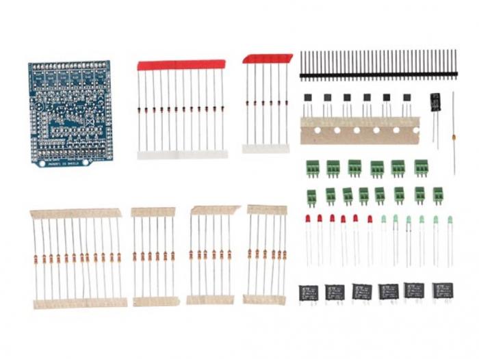 I/O shield med 6x reler fr UNO R3/R4 - byggsats @ electrokit (5 av 5)