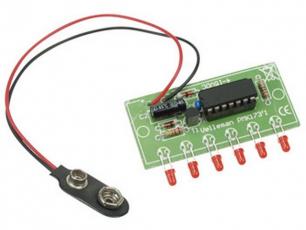 Running light 6 LED - soldering kit @ electrokit