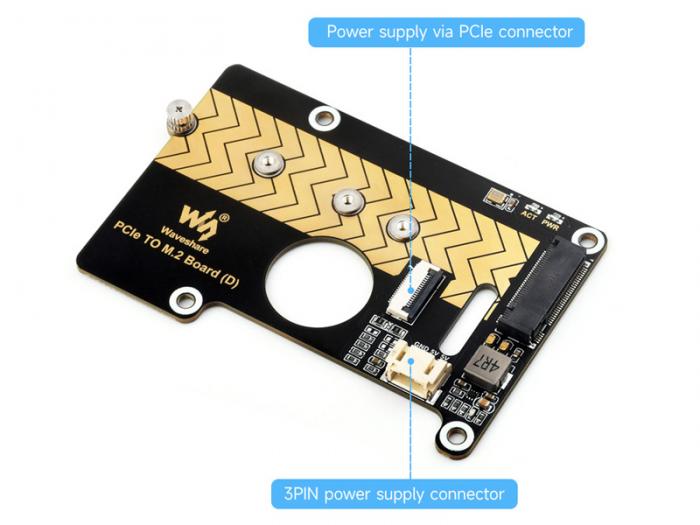 PCIe till M.2 HAT fr Raspberry Pi 5 @ electrokit (7 av 10)