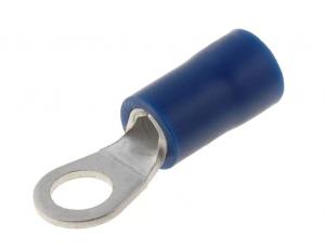 Ring terminal 4.3mm blue @ electrokit