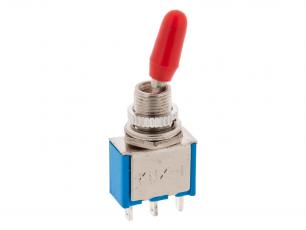 Toggle switch 1-p ON-ON MTS-102 red top @ electrokit