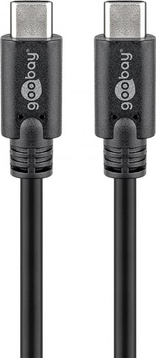 USB-C kabel USB 3.2 Gen1 60W 1m svart @ electrokit (1 av 2)
