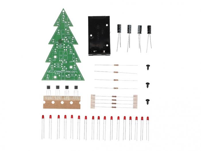 Christmas tree with 16 flashing lights - soldering kit @ electrokit (2 of 4)