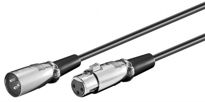 Balanserad XLR-kabel 3-pol hane till hona 6m @ electrokit (1 av 1)