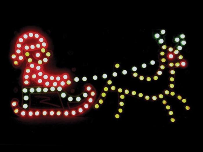 Flashing santa claus with Rudolph - 126 LEDs @ electrokit (2 of 3)