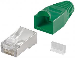 RJ45 plug Cat.5e shielded with strain relief @ electrokit