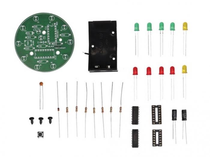 Elektroniskt lyckohjul 10 LEDs - byggsats @ electrokit (3 av 3)