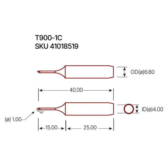 Solder tip T900-1C @ electrokit (2 of 2)